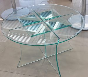 стол круглый стеклянный